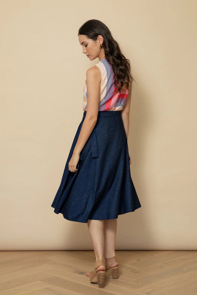 Frock Me Out Denim Chambray Wrap Skirt