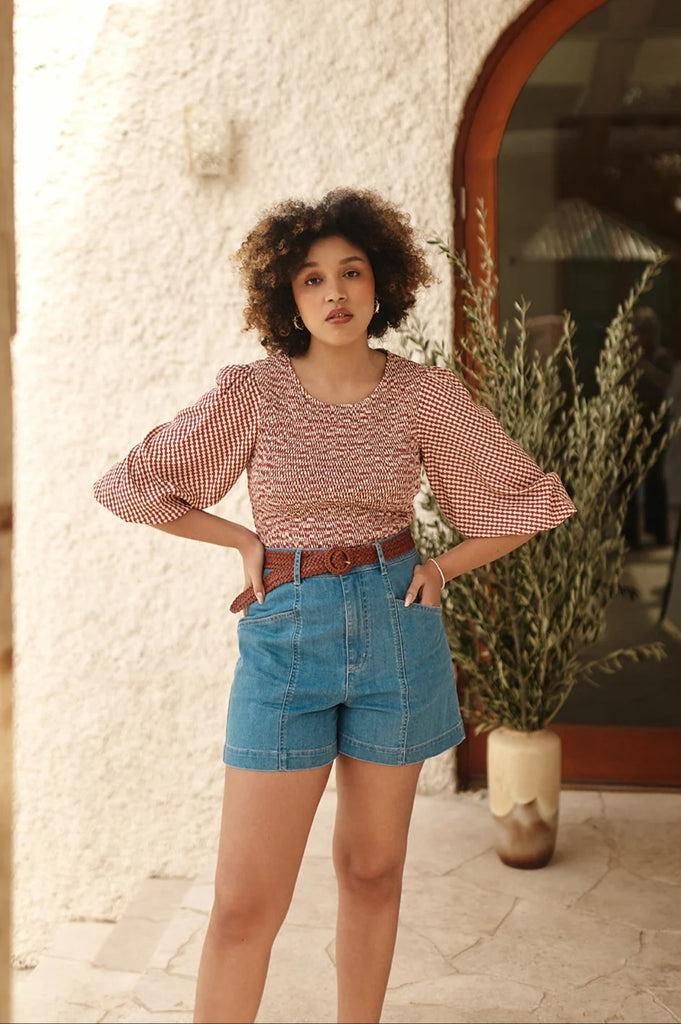 Frock Me Out Shirr Thing Top - Tesselated