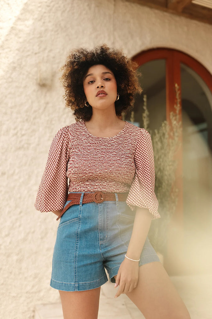 Frock Me Out Shirr Thing Top - Tesselated