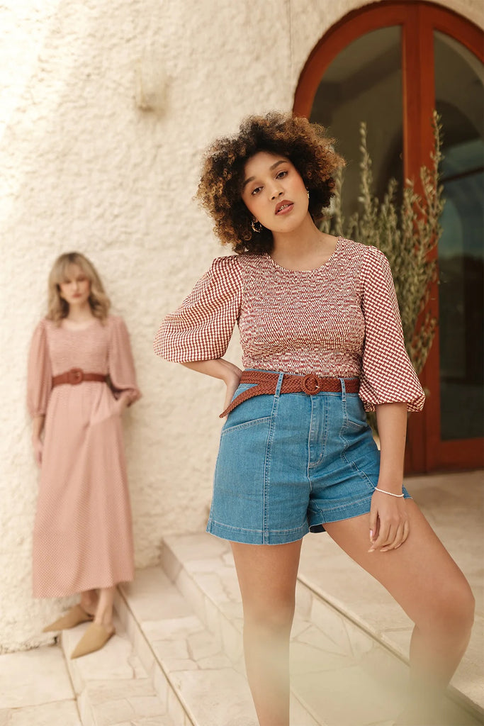 Frock Me Out Shirr Thing Top - Tesselated