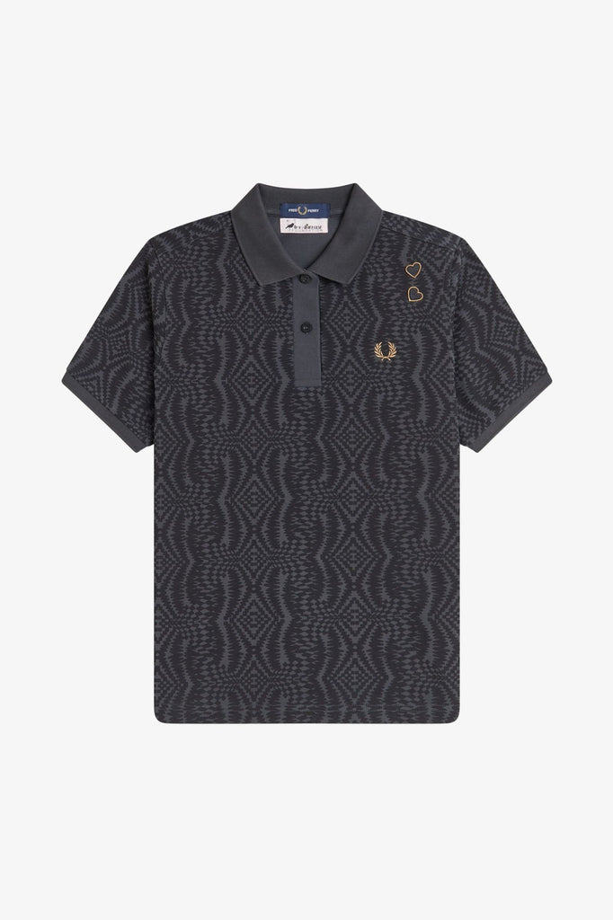 Fred Perry X Amy Winehouse Printed Shirt - Anchore Grey