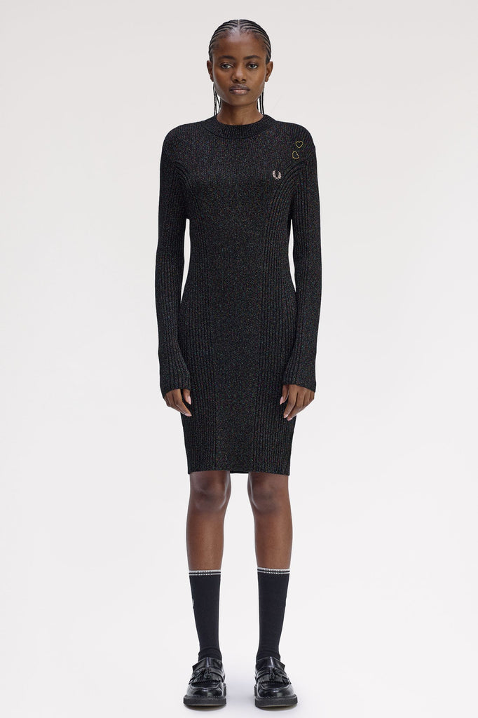 Fred Perry X Amy Winehouse Metallic Rib Knit Dress
