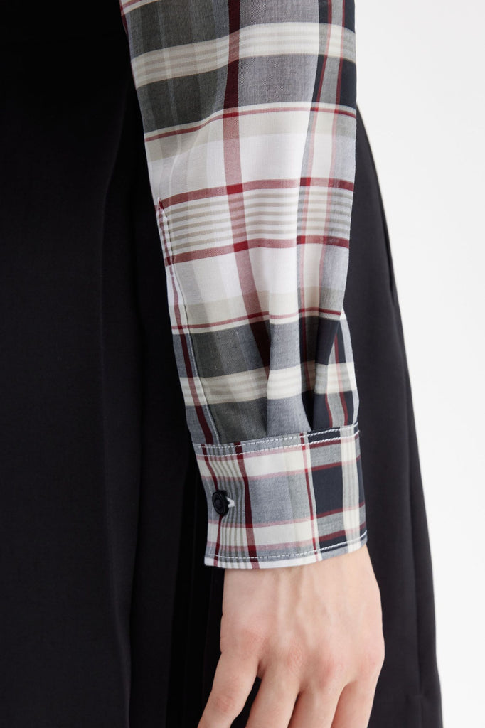 Fred Perry Cropped Check Shirt - White