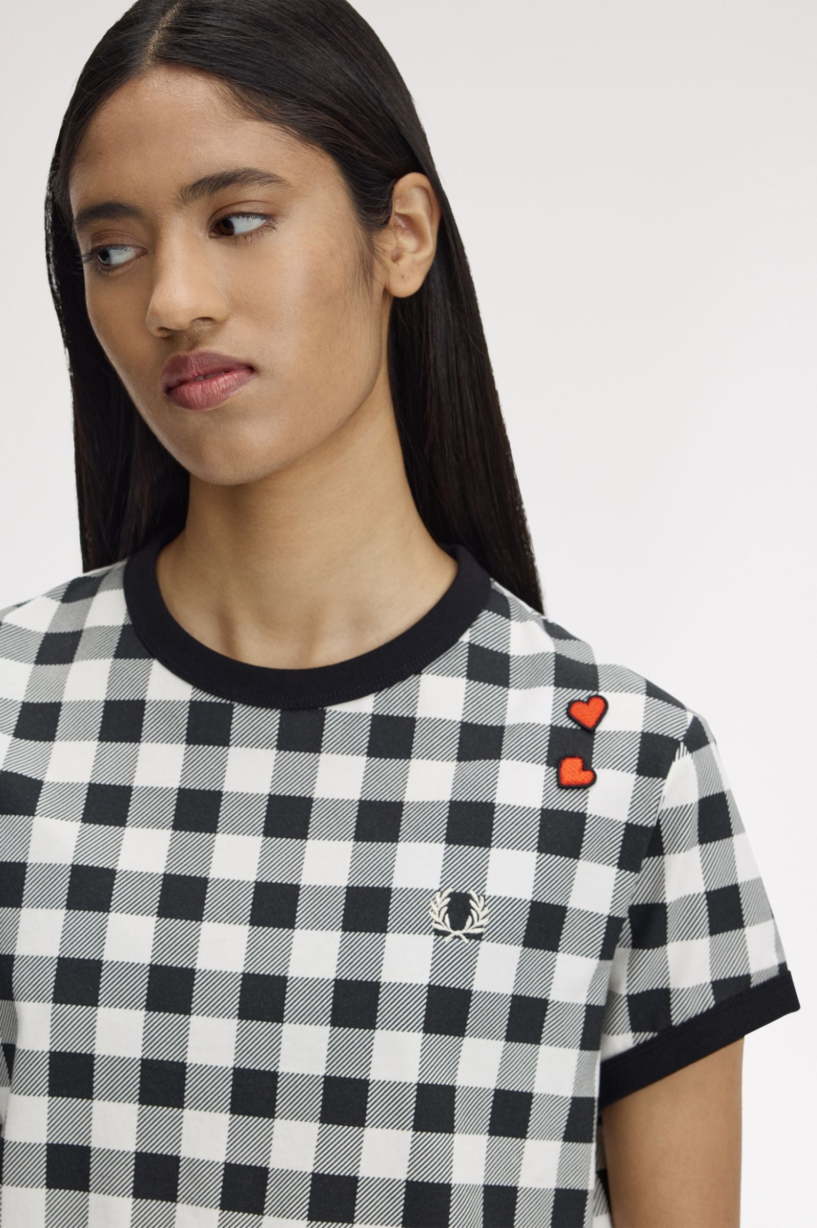 FRED PERRY Amy Winehouse 半袖ポロシャツ チェック柄 トップス FRED