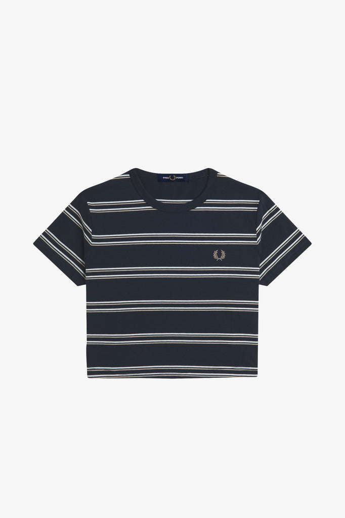 Fred Perry Striped T-Shirt - Navy