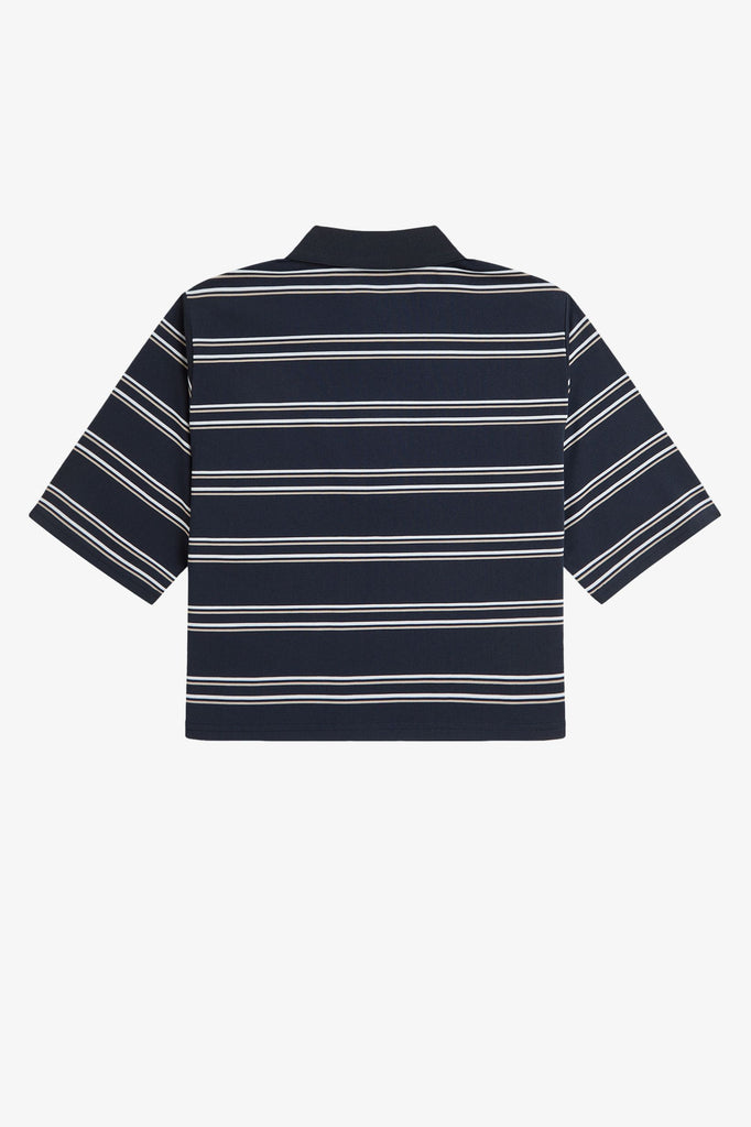 Fred Perry Striped Polo Shirt - Navy