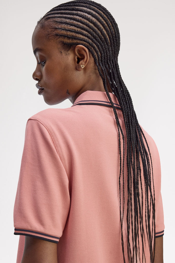 Fred Perry Twin Tipped Shirt - Blossom Pink/Anchor Grey