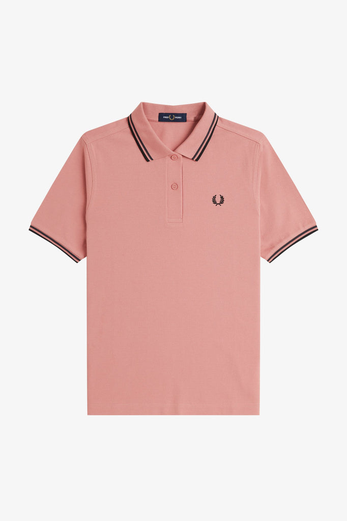Fred Perry Twin Tipped Shirt - Blossom Pink/Anchor Grey