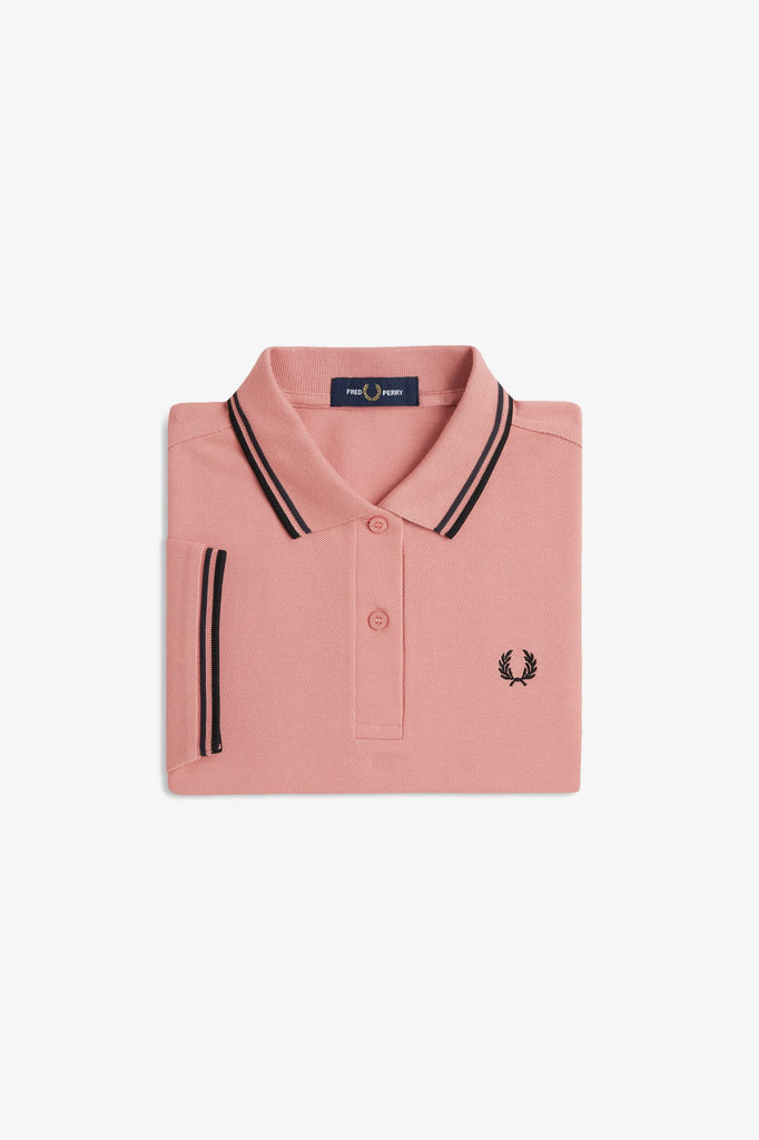 Fred Perry Twin Tipped Shirt - Blossom Pink/Anchor Grey