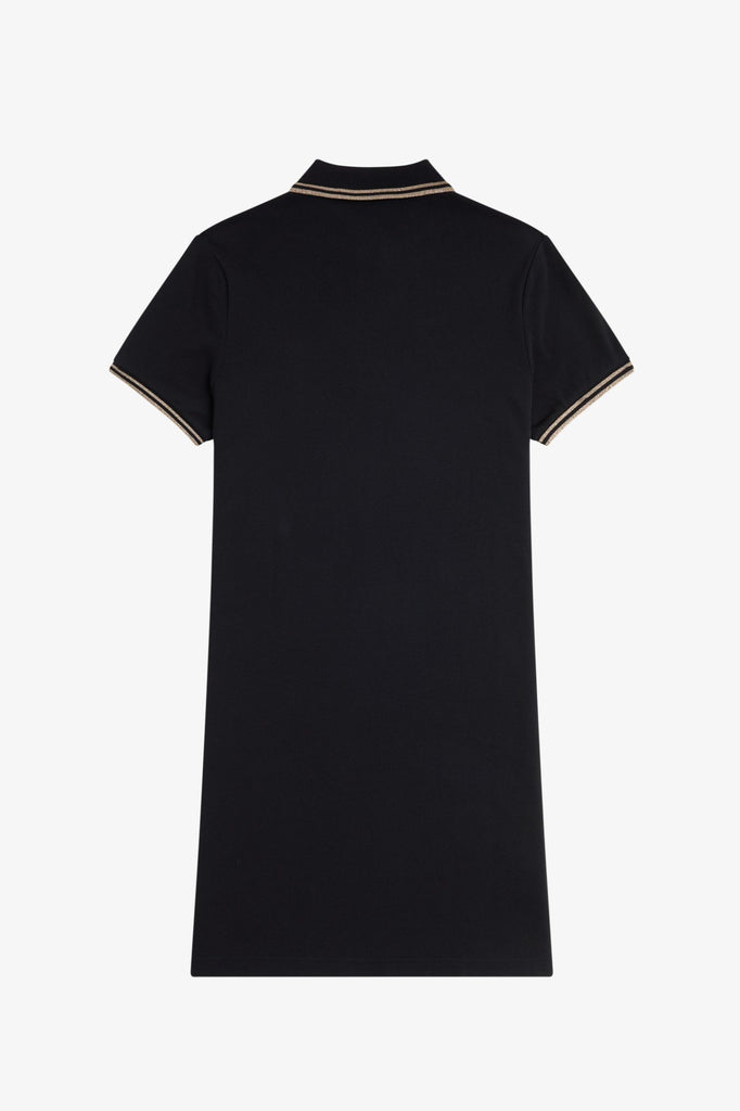 Fred Perry Twin Tipped Dress - Black/Metallic Gold