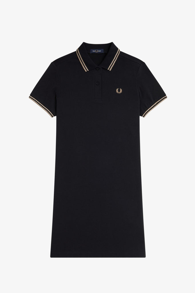 Fred Perry Twin Tipped Dress - Black/Metallic Gold