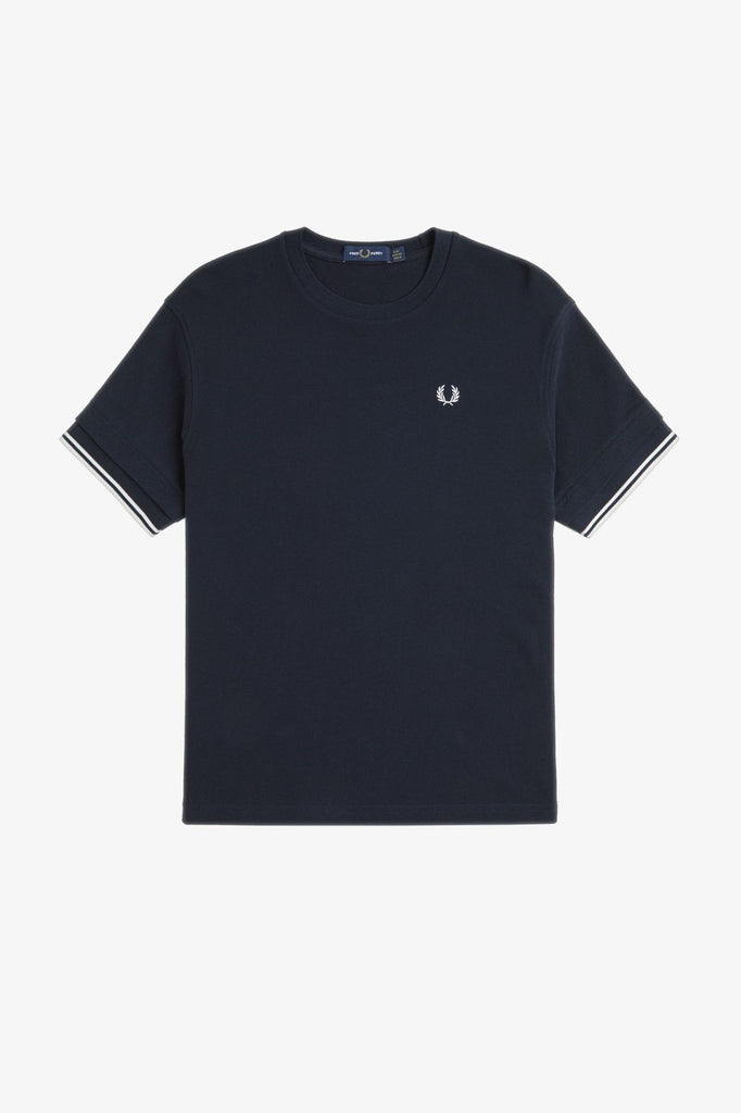 Fred Perry Tipped Pique T-Shirt - Navy