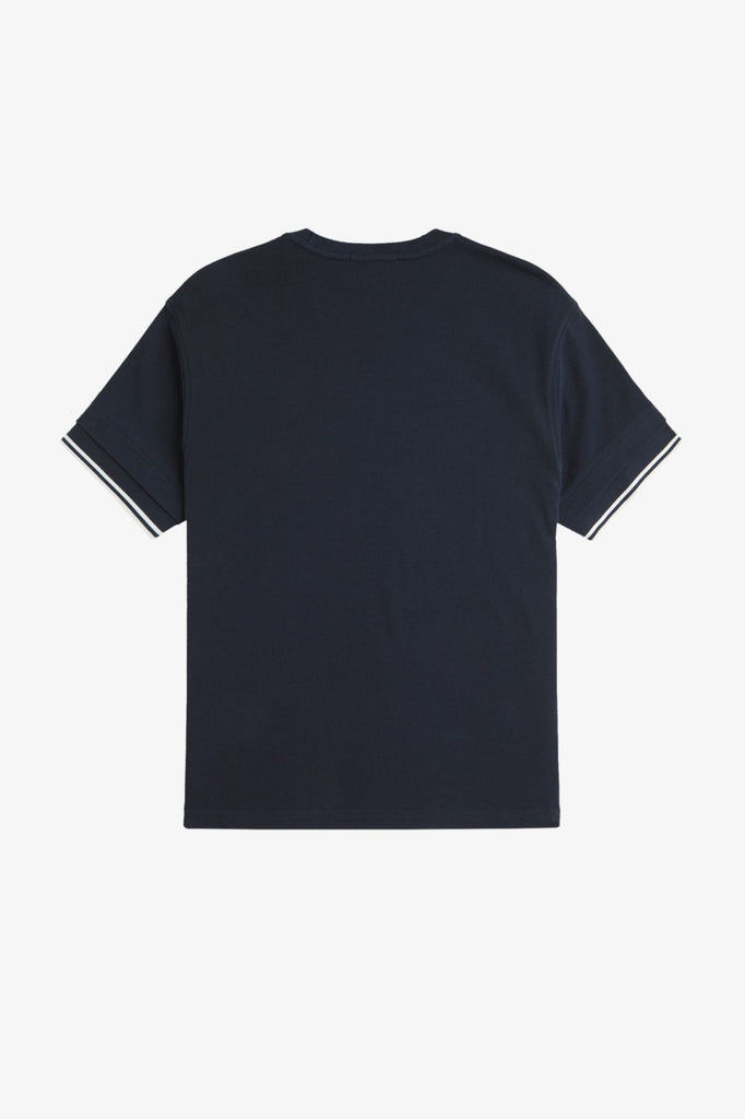 Fred Perry Tipped Pique T-Shirt - Navy