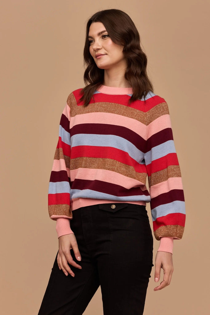 Frock Me Out Knit Jumper - Lurex Stripe