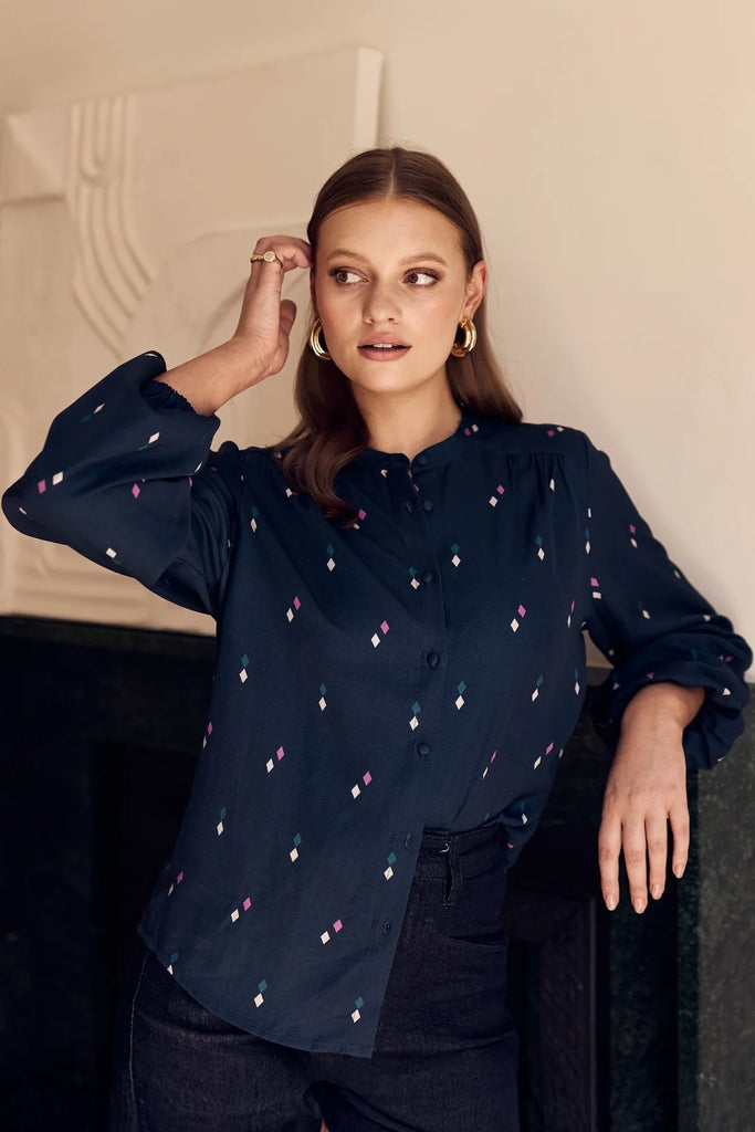 Frock Me Out Diamond Polka Shirt