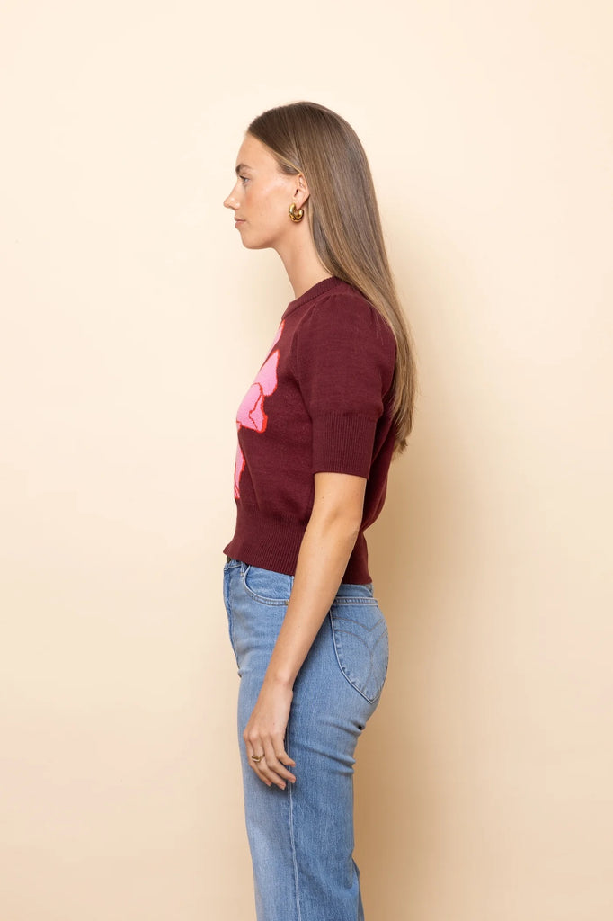 Frock Me Out Elbow Sleeve Knit Top - Magnolia