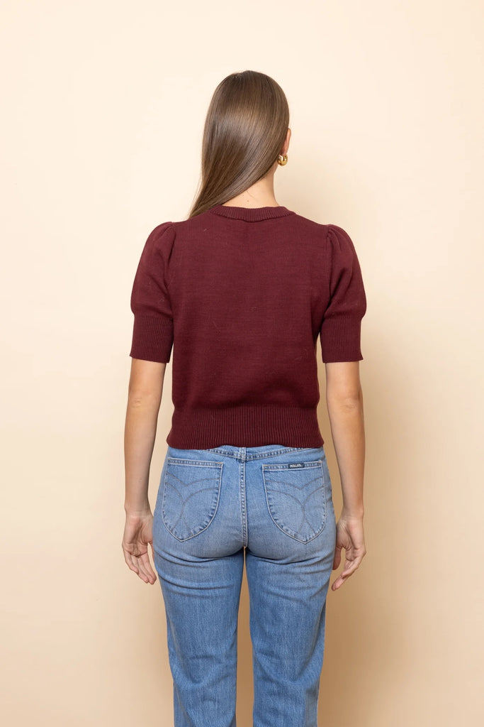 Frock Me Out Elbow Sleeve Knit Top - Magnolia