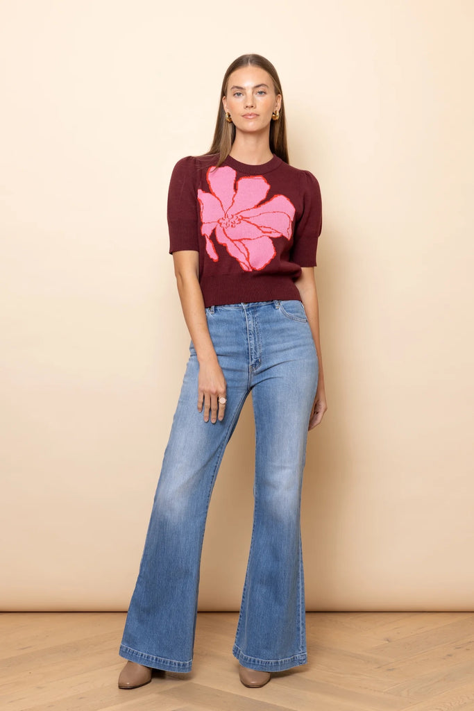 Frock Me Out Elbow Sleeve Knit Top - Magnolia