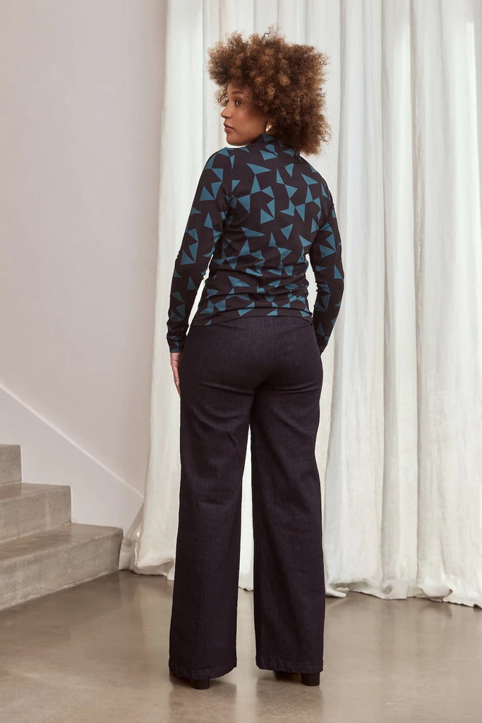 Frock Me Out Mock Neck Top - Tango