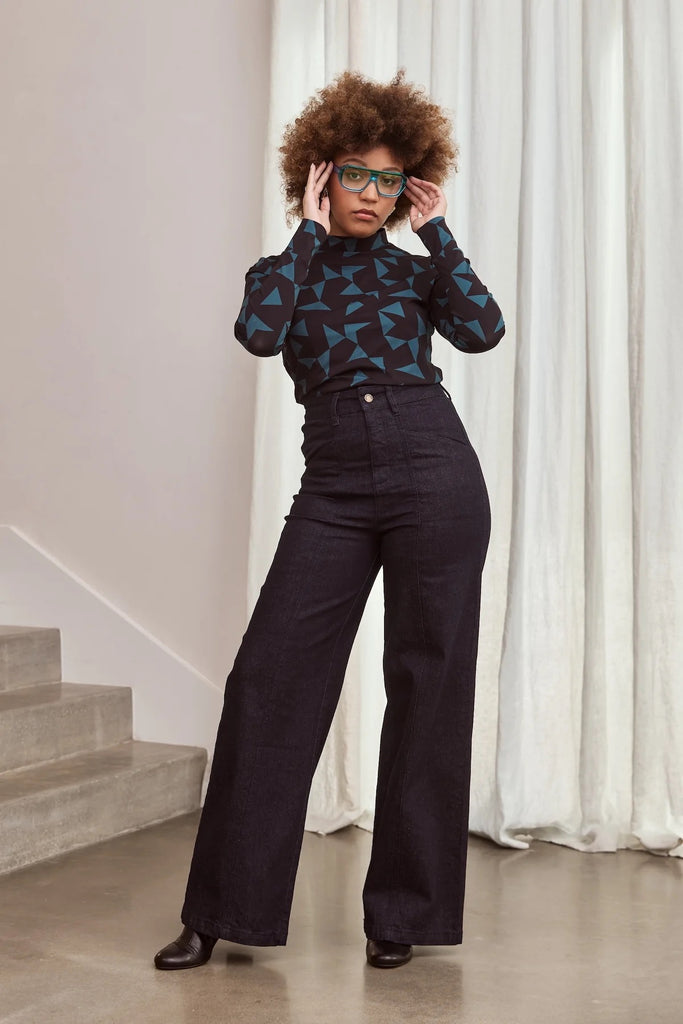 Frock Me Out Mock Neck Top - Tango