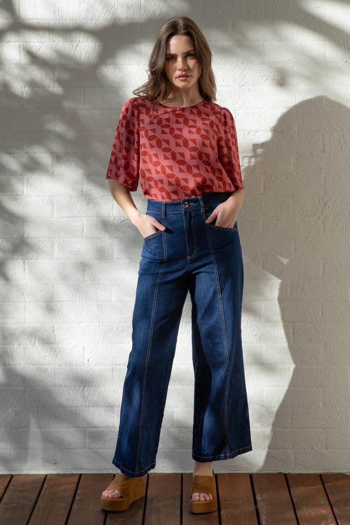 Frock Me Out Denim High Waisted Pants - Vintage Wash