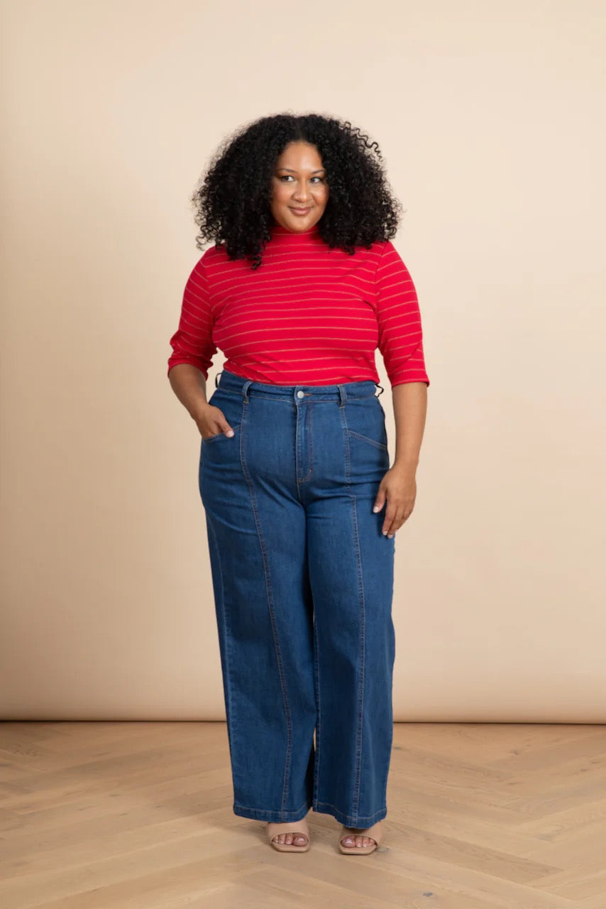 Frock with jeans top
