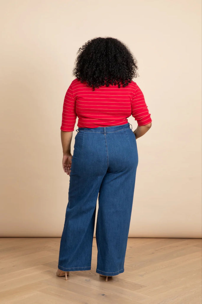 Frock Me Out Denim High Waisted Pants - Vintage Wash