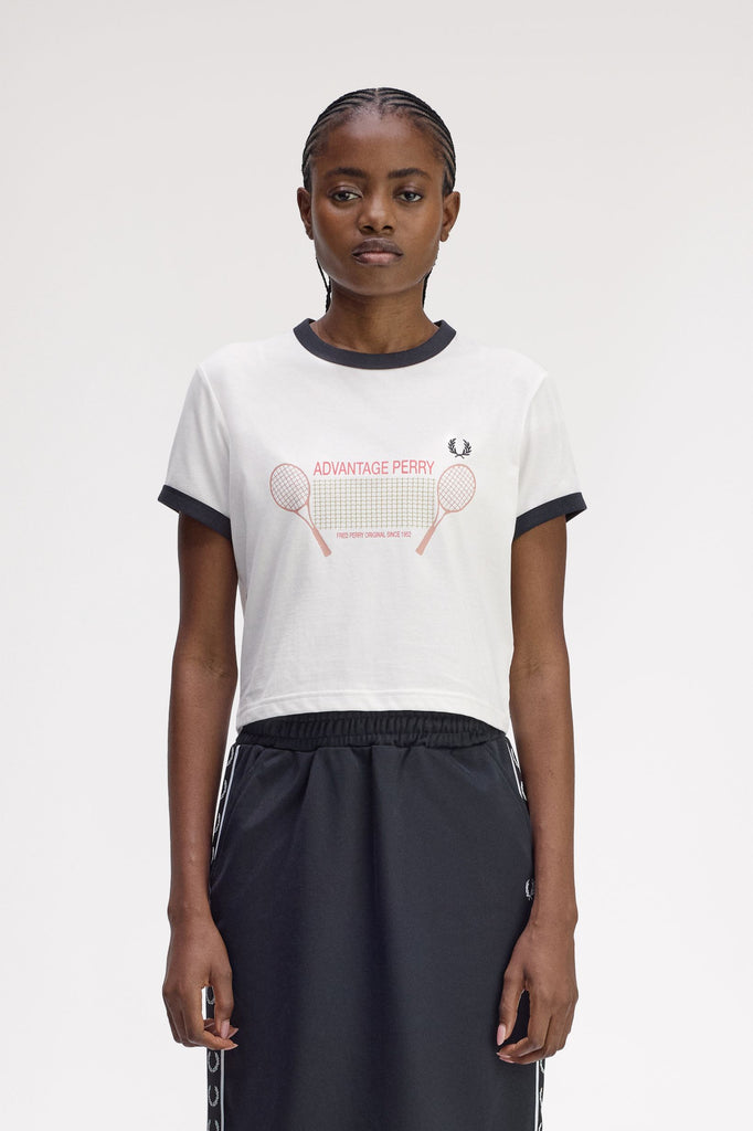 Fred Perry Printed T-Shirt - Snow White