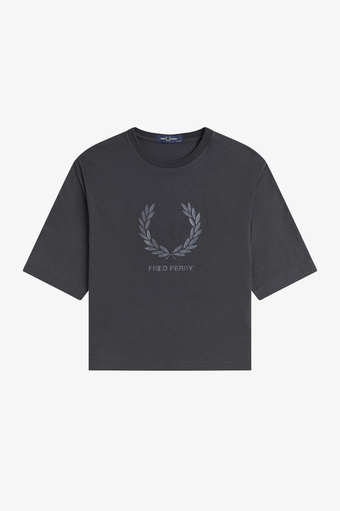 Fred Perry Glitter Print T-Shirt - Anchor Grey