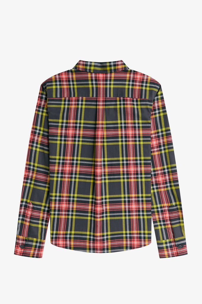 Fred Perry Tartan Shirt - Anchor Grey