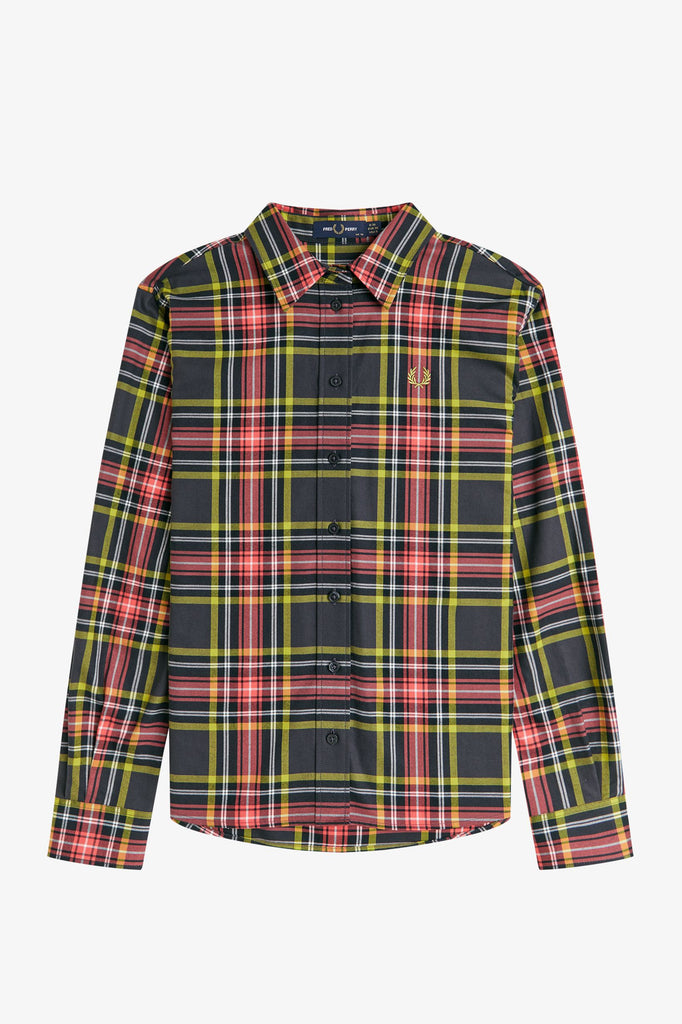 Fred Perry Tartan Shirt - Anchor Grey