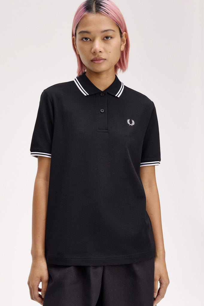 Fred Perry Twin Tipped Shirt - Black/White