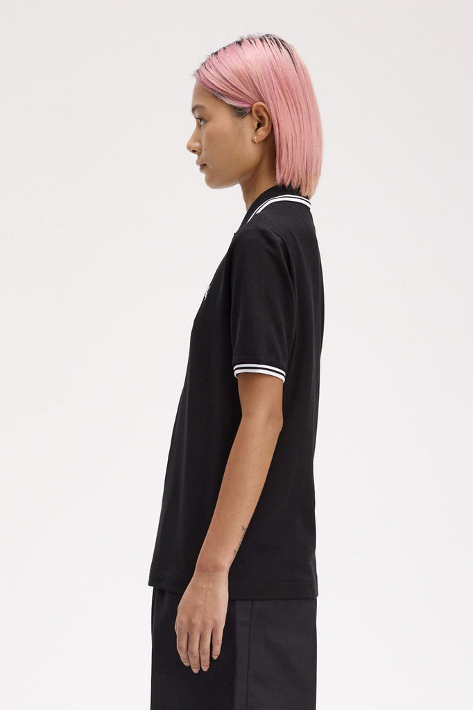 Fred Perry Twin Tipped Shirt - Black/White