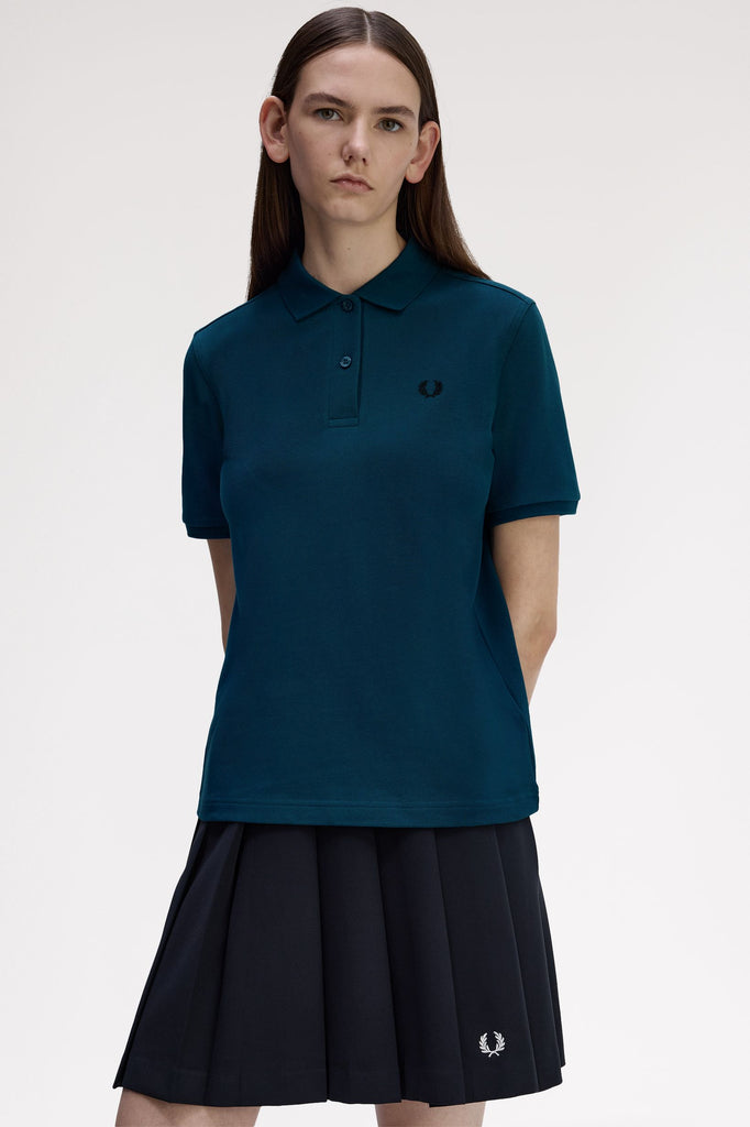 Fred Perry Twin Tipped Shirt - Black/Silky Peach/Blossom