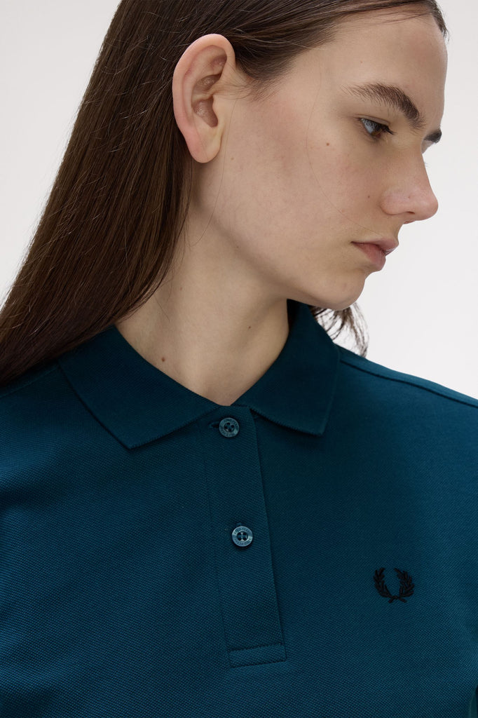 Fred Perry Twin Tipped Shirt - Black/Silky Peach/Blossom