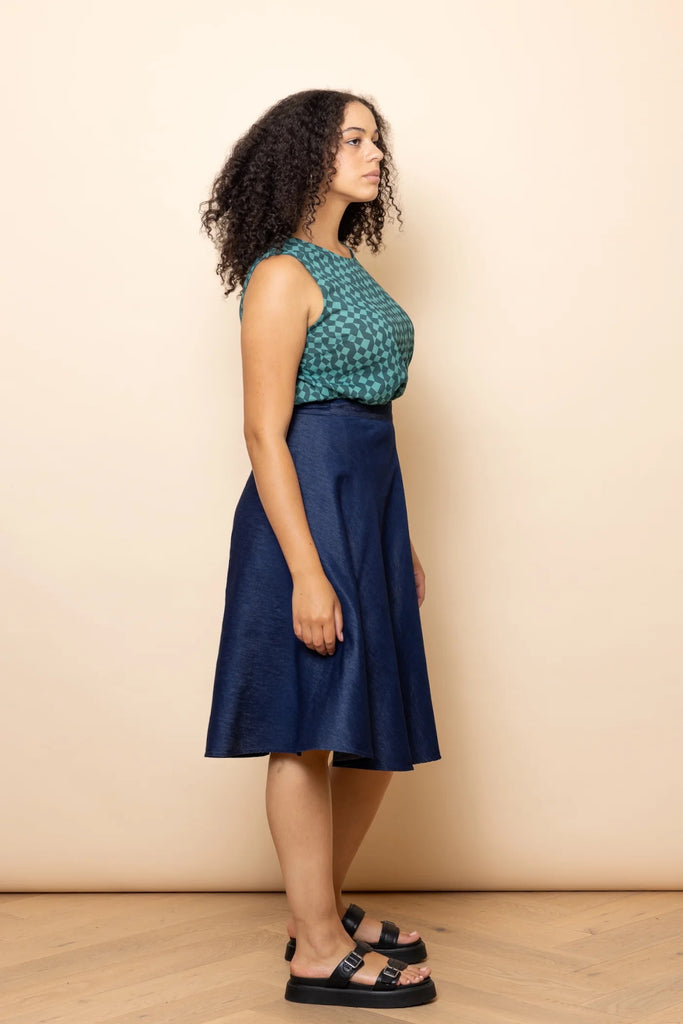 Frock Me Out Sleeveless Top - Emerald Geo