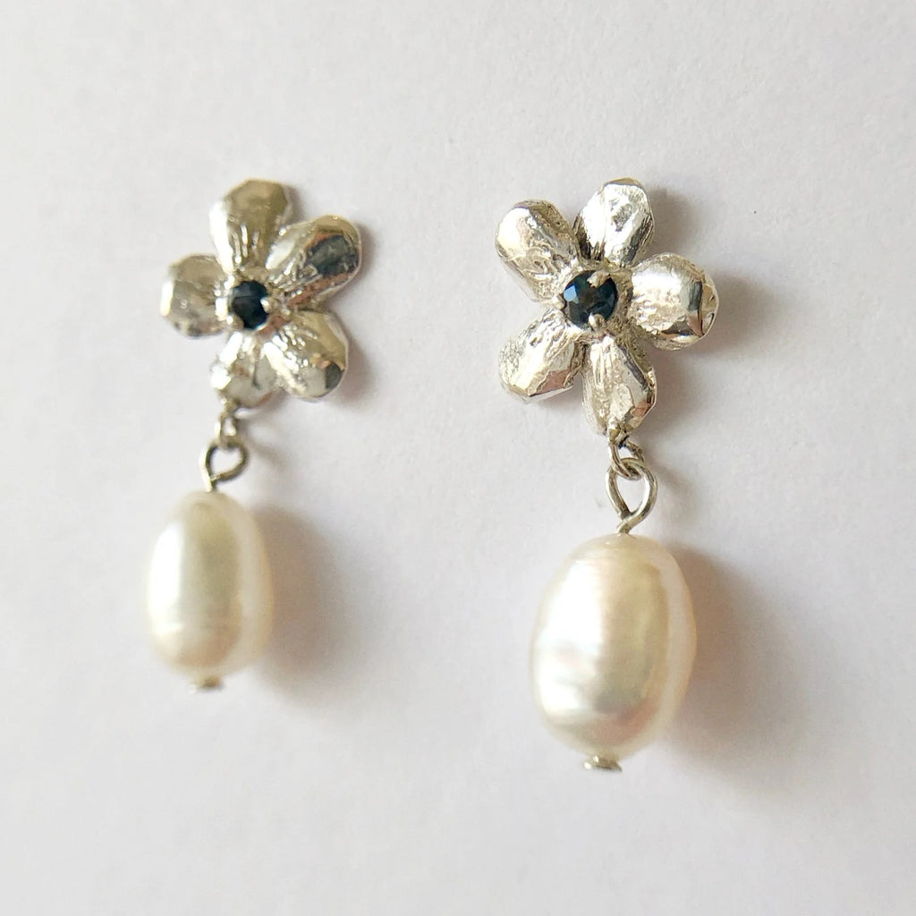 Geneine Honey Primrose and Pearl Earrings