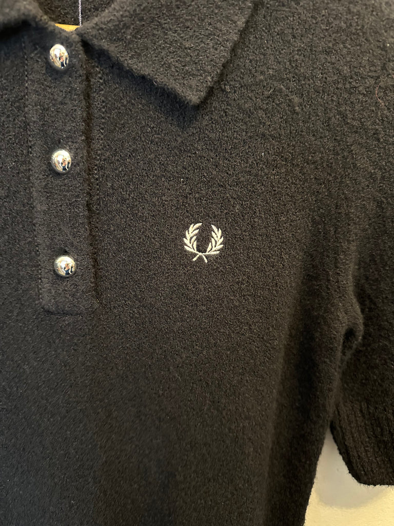 Fred Perry Textured Kitted Shirt - Black