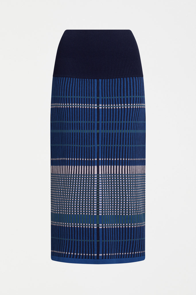 Elk Cila Organic Knit Skirt - Blue Multi