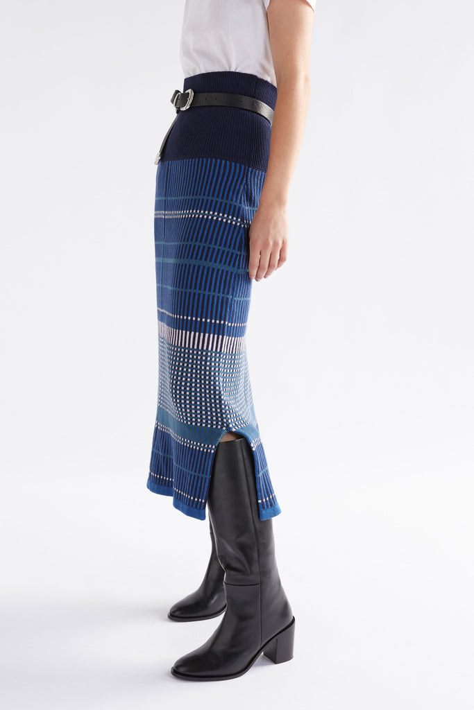 Elk Cila Organic Knit Skirt - Blue Multi