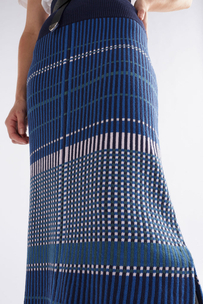 Elk Cila Organic Knit Skirt - Blue Multi