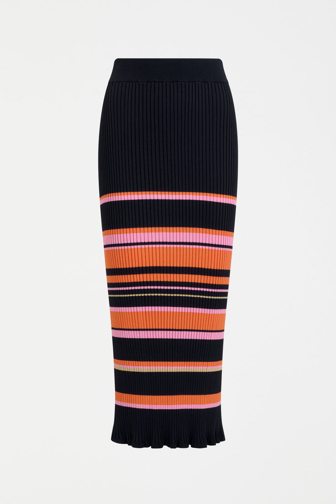 Elk Slinki Knit Skirt - Slinki Stripe