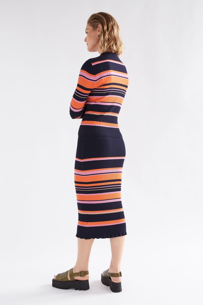 Elk Slinki Knit Skirt - Slinki Stripe