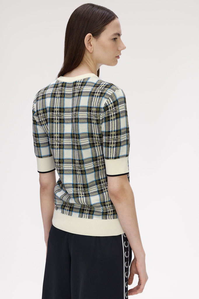 Fred Perry Tartan Knitted T-Shirt