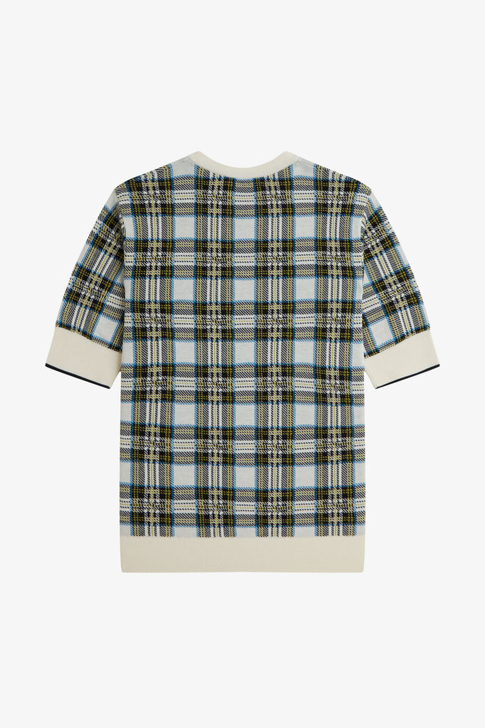 Fred Perry Tartan Knitted T-Shirt