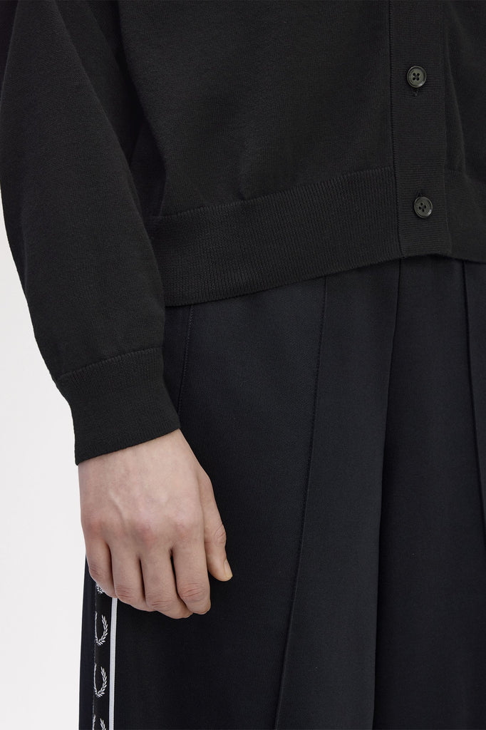 Fred Perry V-Neck Cardigan - Black