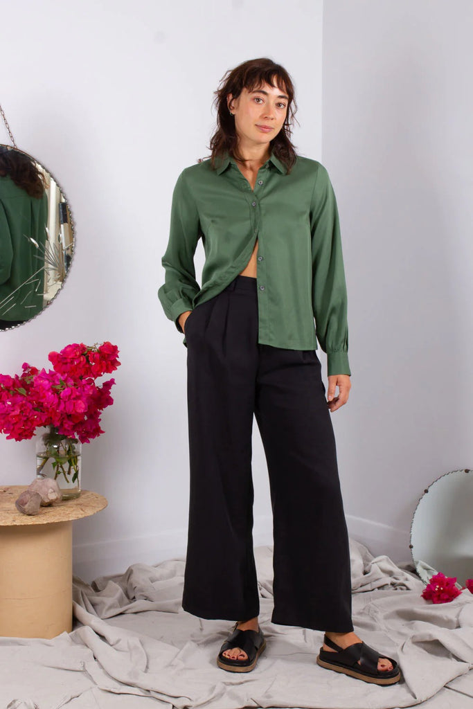 Kindling Classic Linen Pant - Coal