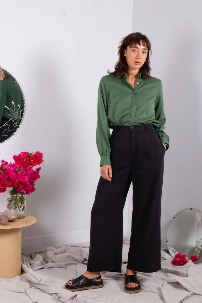 Kindling Classic Linen Pant - Coal