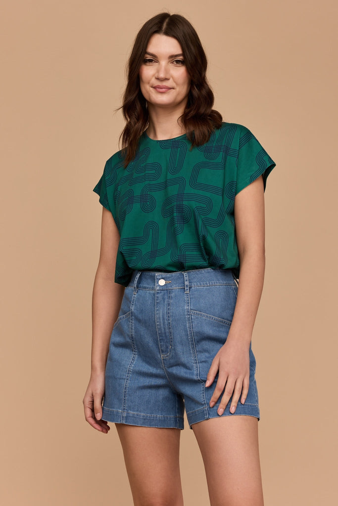Frock Me Out Capped Sleeve Tee - Labrynth