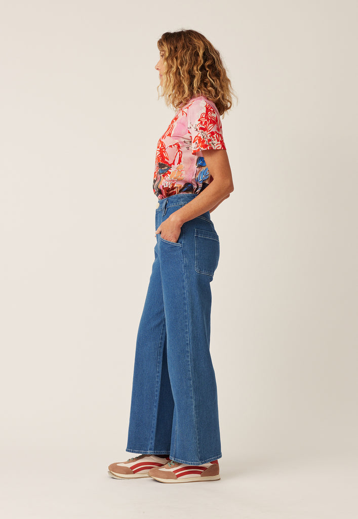Nancybird Maisie Panel Pants - Denim
